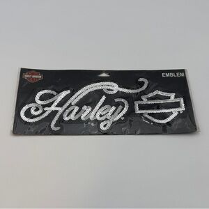 Harley-Davidson Black with Silver Sequin Bar and Shield Patch